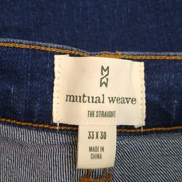 Natural Weave Straight Leg Denim Jeans - Size 33x30 - Picture 8 of 9
